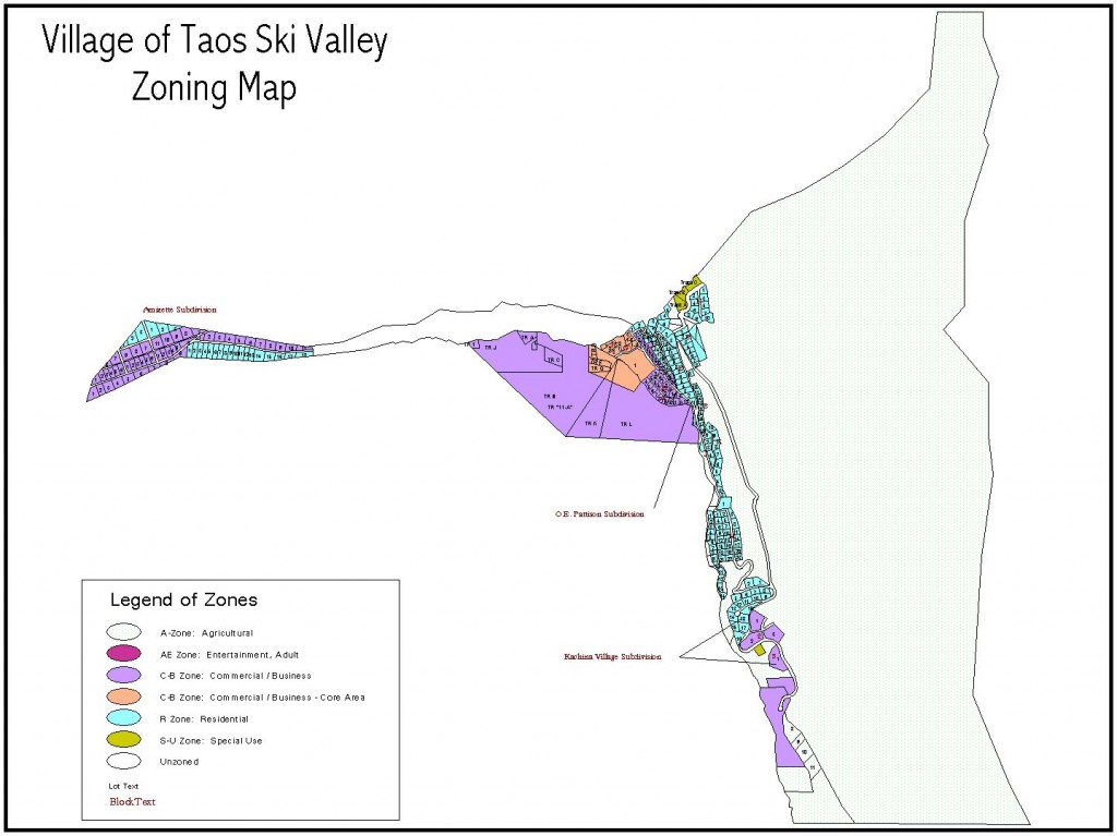 Taos County Zoning Map Zoning – The Village Of Taos Ski Valley